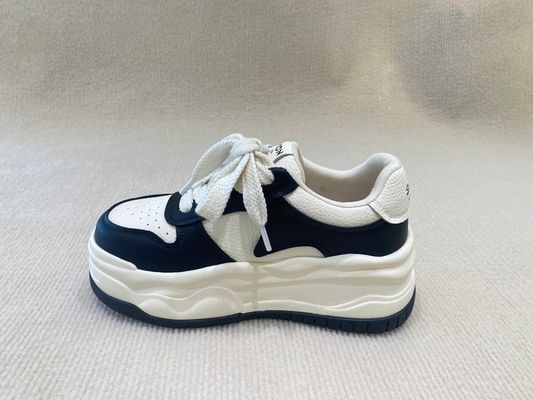 Thick Soled Womens Trainers Leather Breathable Best Walking Shoes For Women