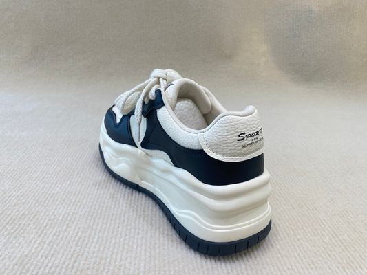 Thick Soled Womens Trainers Leather Breathable Best Walking Shoes For Women