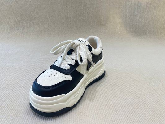 Thick Soled Womens Trainers Leather Breathable Best Walking Shoes For Women