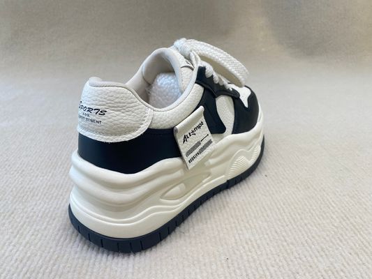 Thick Soled Womens Trainers Leather Breathable Best Walking Shoes For Women